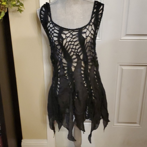 Spiaggia dolce S/M Black swimsuit Cover up - Picture 1 of 7